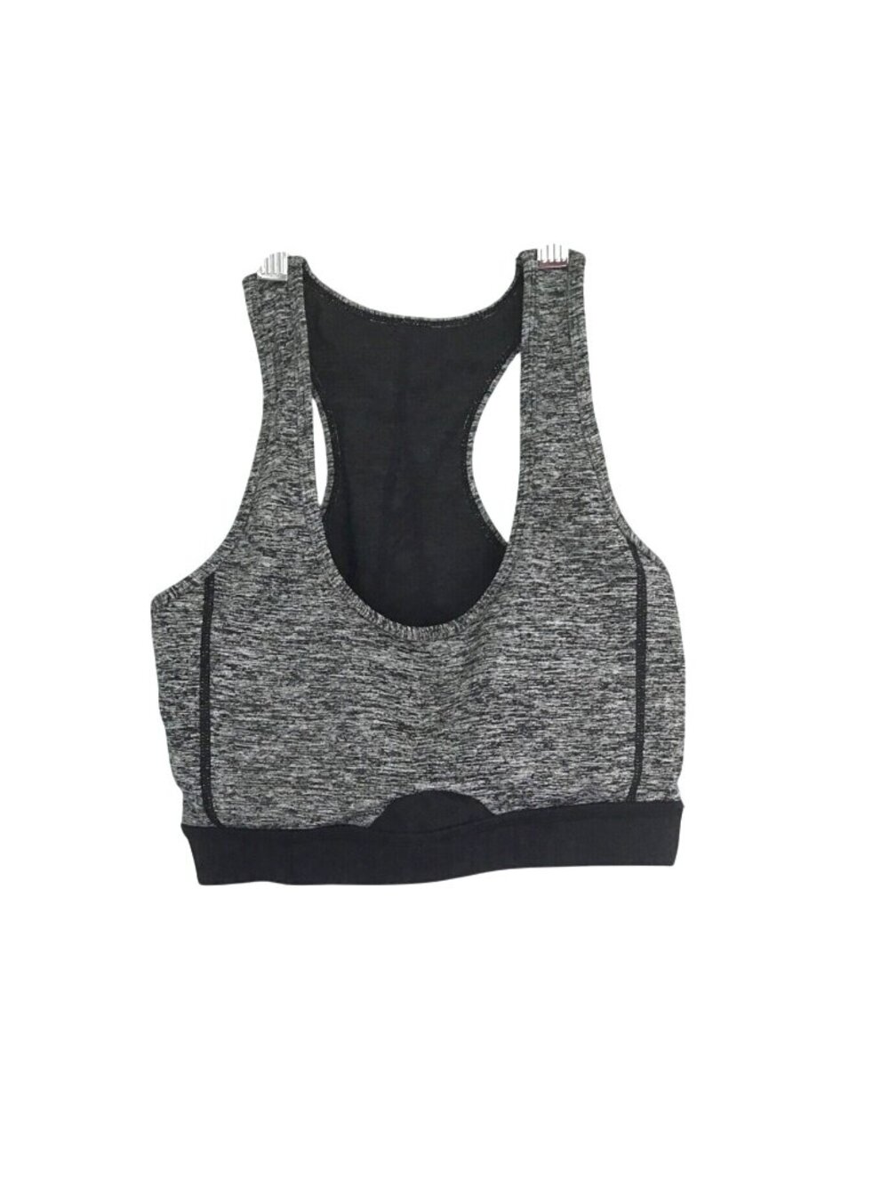 COMFTABLE WOMENS BLACK/GREY SPORTS BRA SIZE SMALL